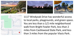 This house is not only minutes from some of the best shopping amenities in West County, but also a plethora of gorgeous parks and green space!  The best of both worlds.