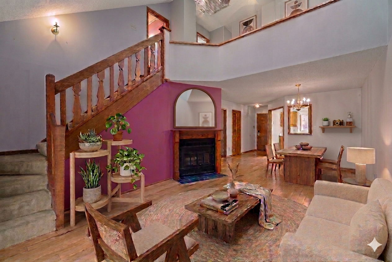 Virtual staging to show home's potential