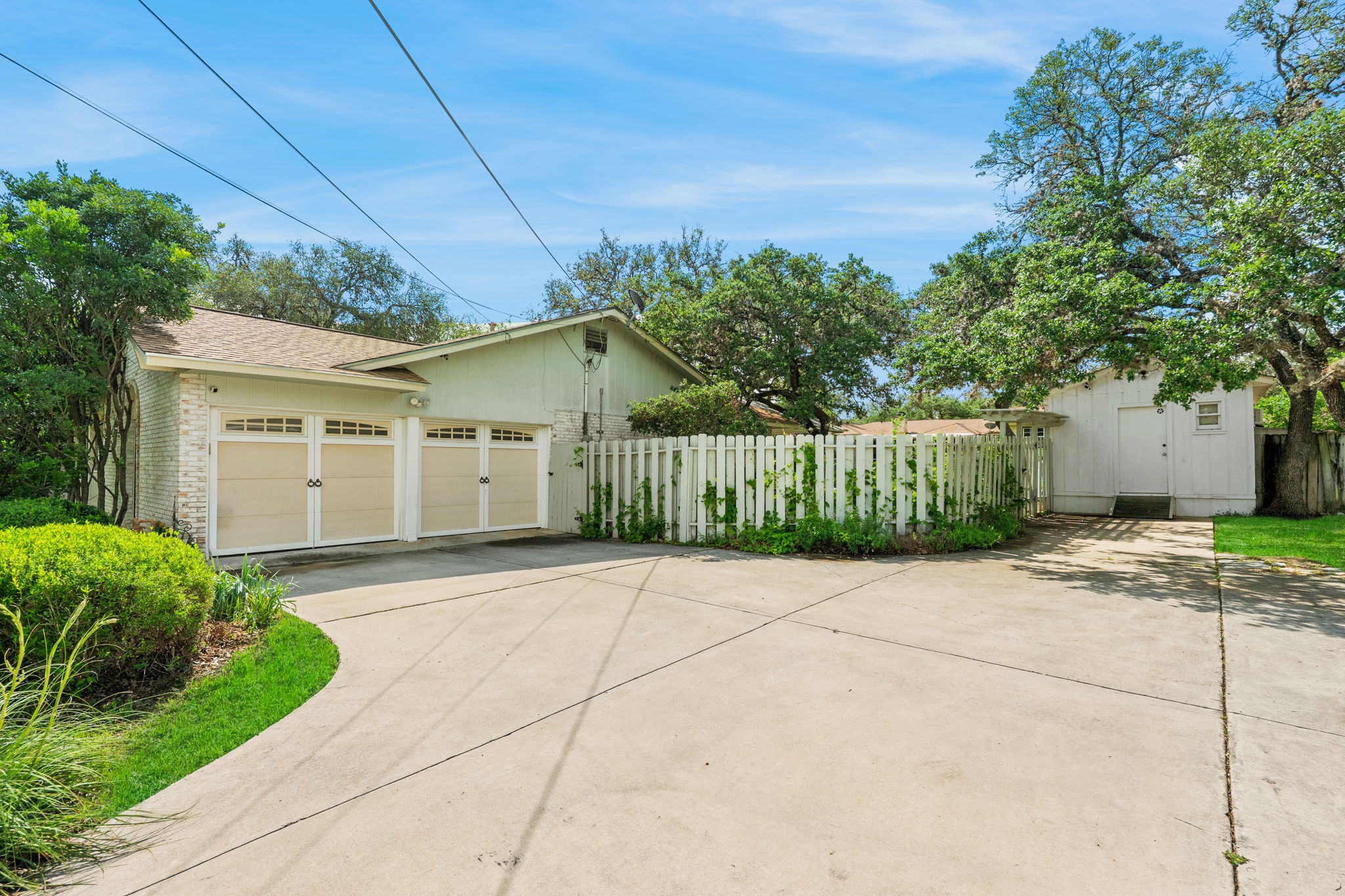 Substantial two car garage