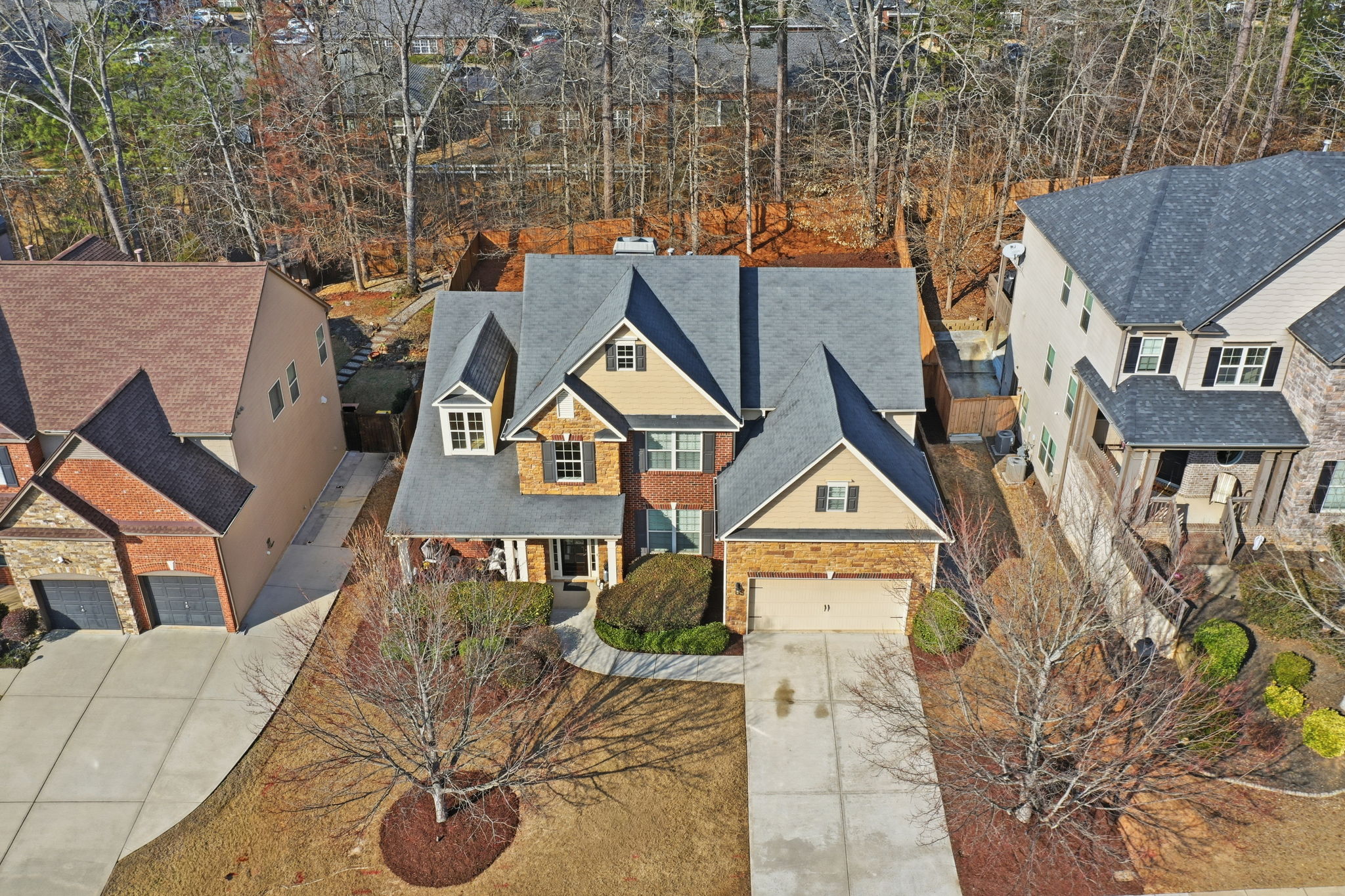 Aerial view of home