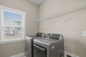 Laundry conveniently located on main floor