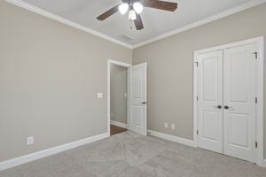 View from second bedroom into hallway