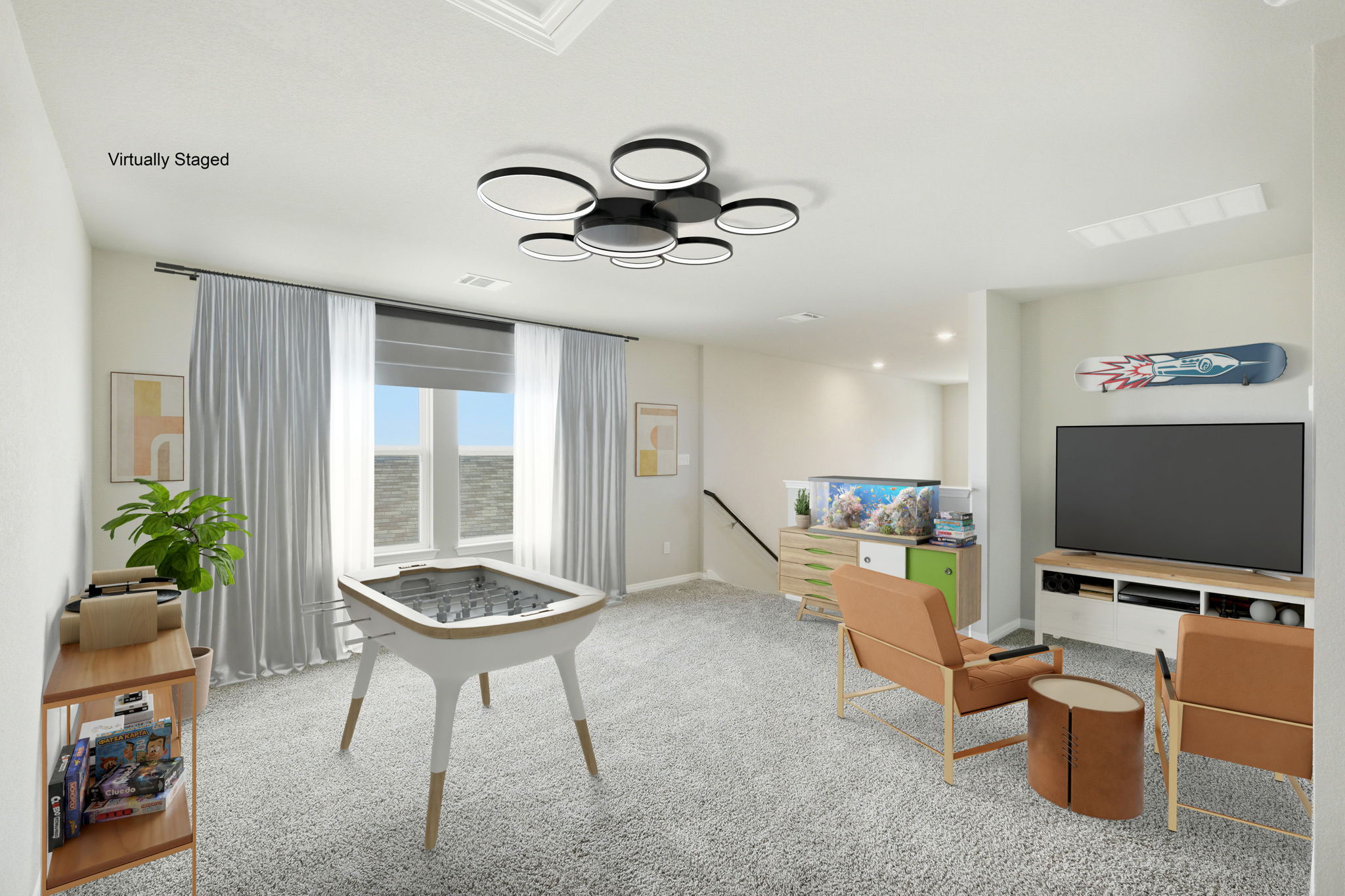 Loft/Game Room Virtually Staged