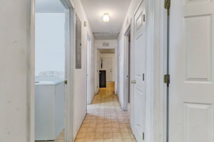 Unit 1121: hallway to bedrooms and bathrooms