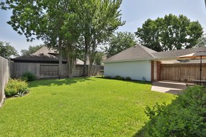 Fenced backyard