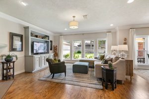 Great view of the family room with lots of natural light