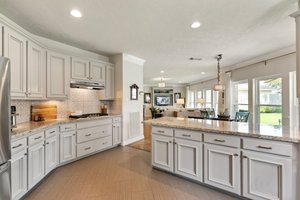 Lots of cabinets and countertop space