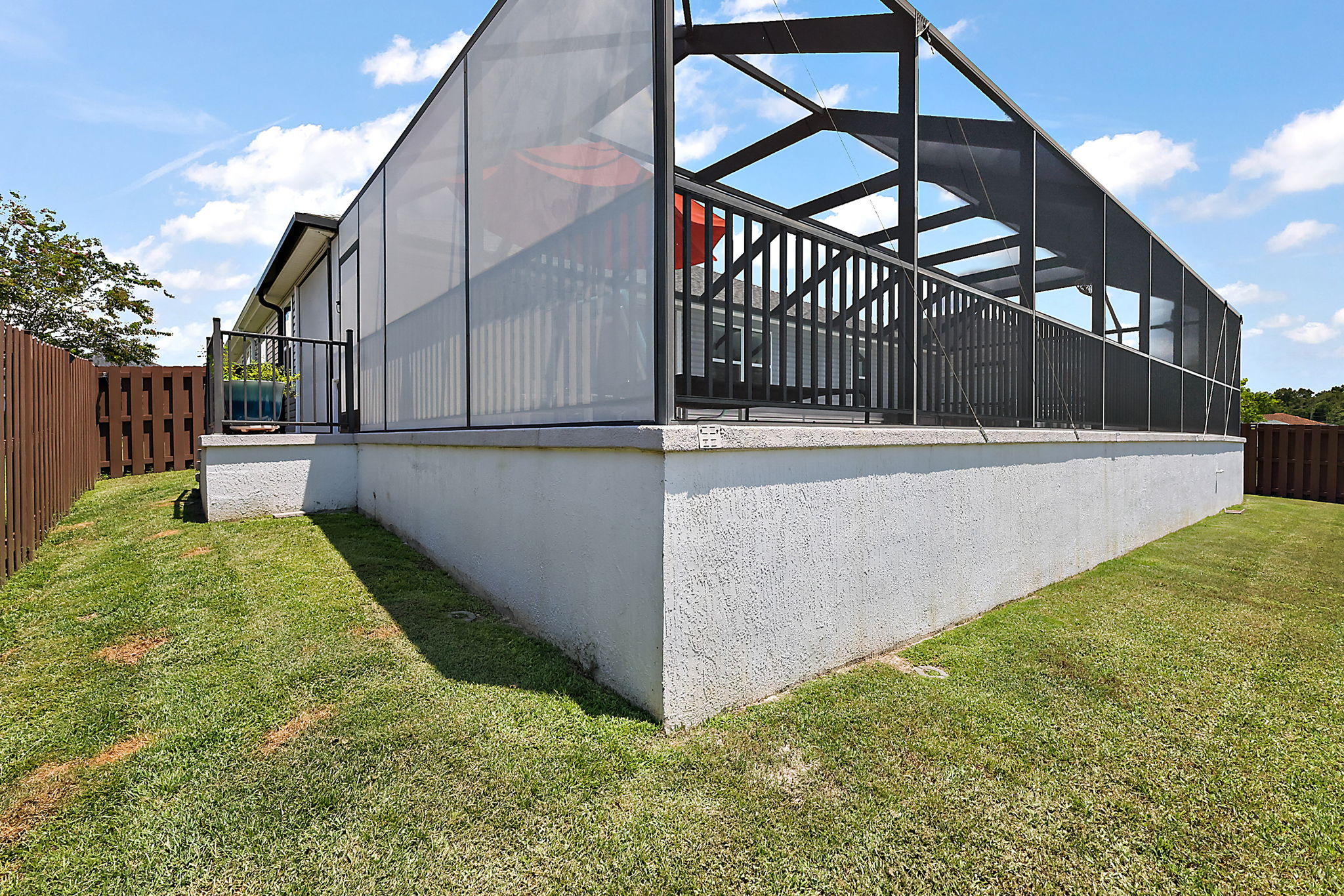 Rear/Side View of Fenced Yard