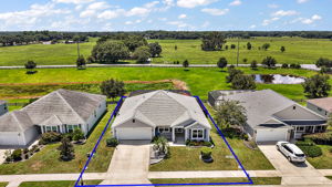 Aerial Front Elevation with Property Lines