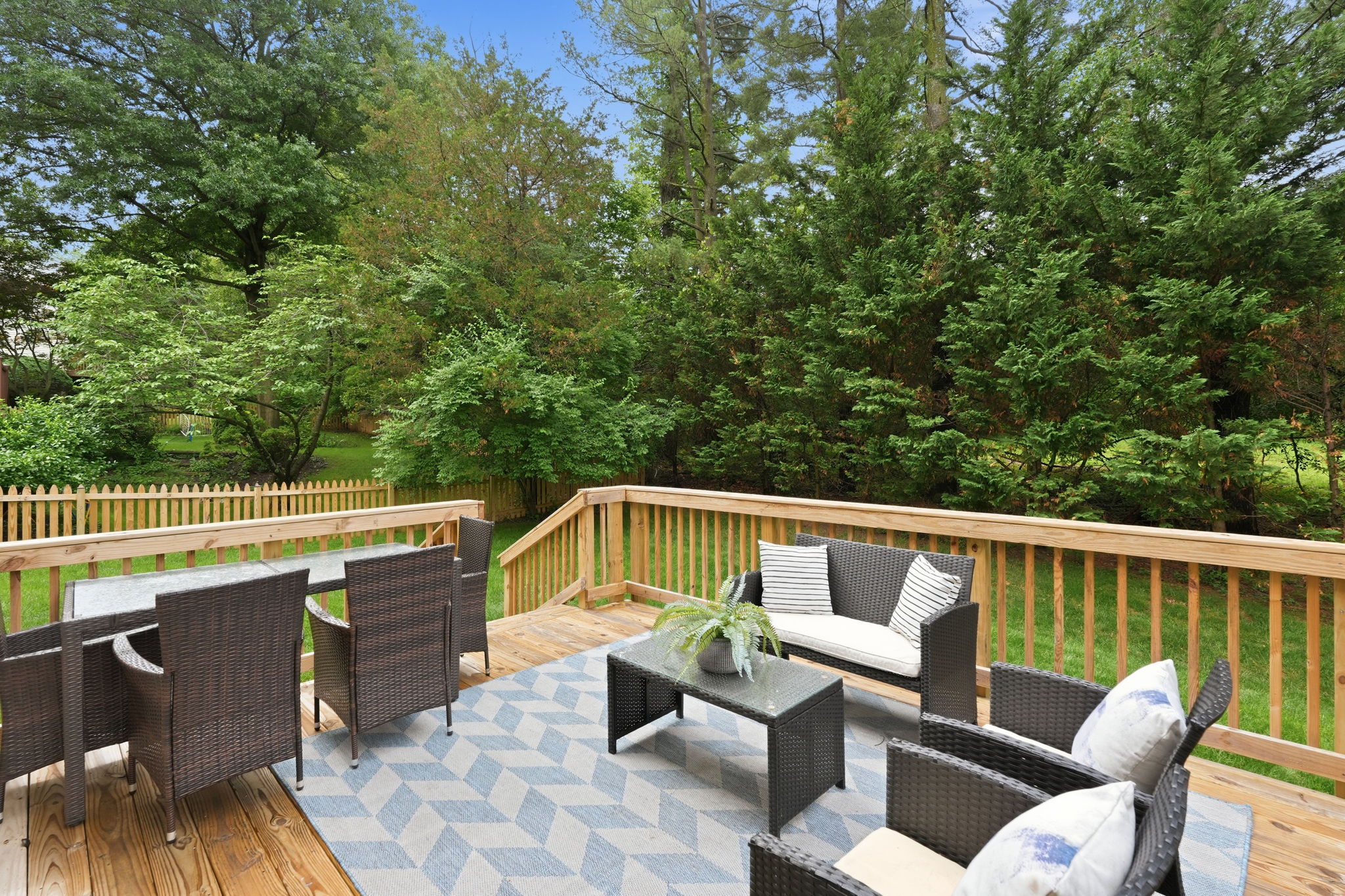 Deck Overlooking Rear Yard