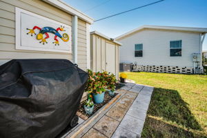 Patio and Storage Shed