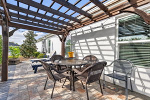 Paver Patio and Pergola with Privacy Landscaping