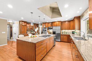 Gourmet kitchen.