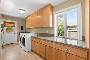 Laundry room with a washer and dryer
