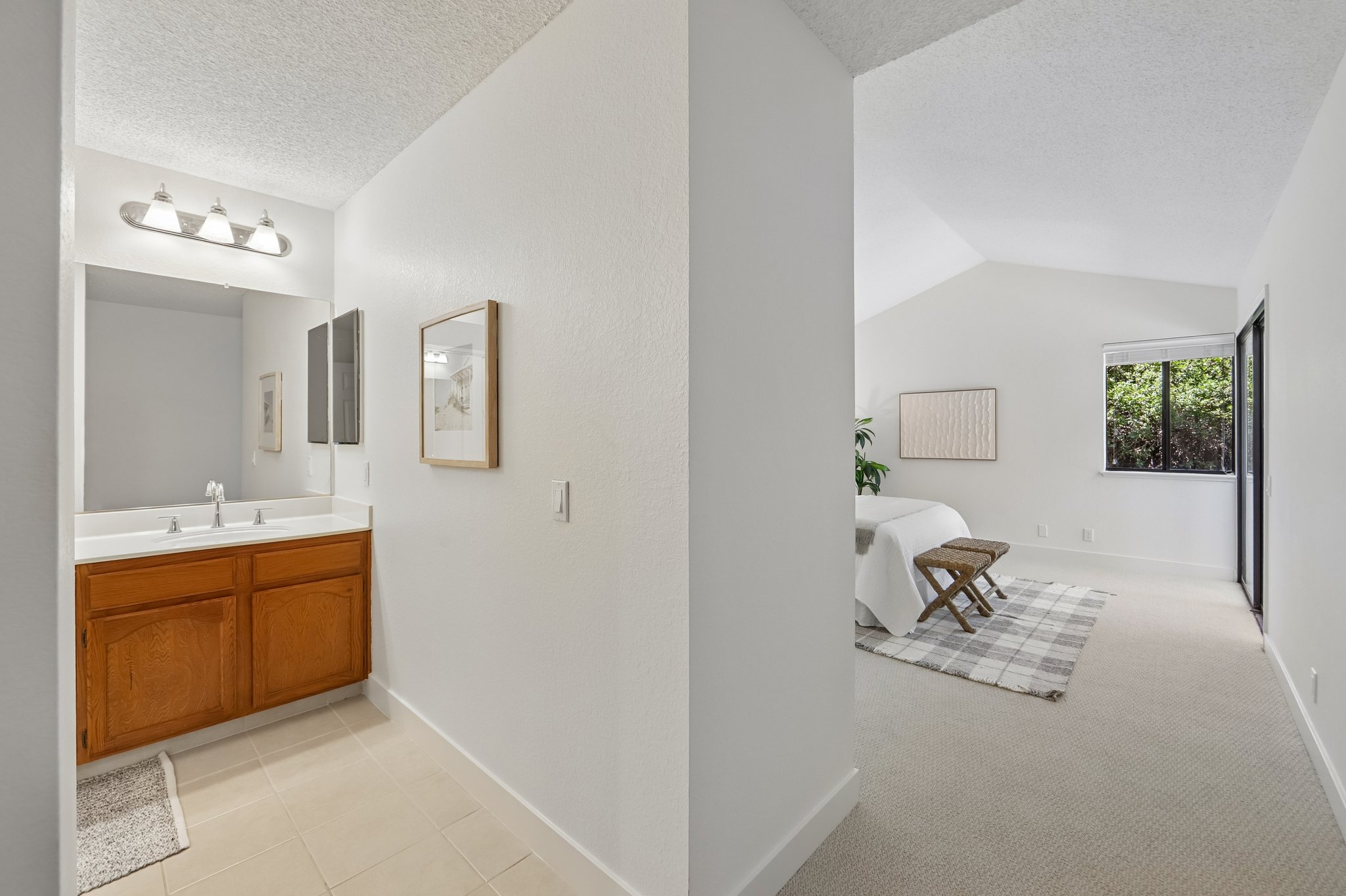 Entering Prime bedroom/ bathroom