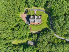 Home and Barn Aerial View