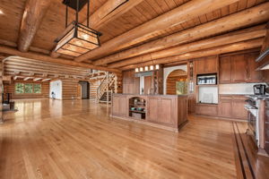 Impressive kitchen opens to the Family Room
