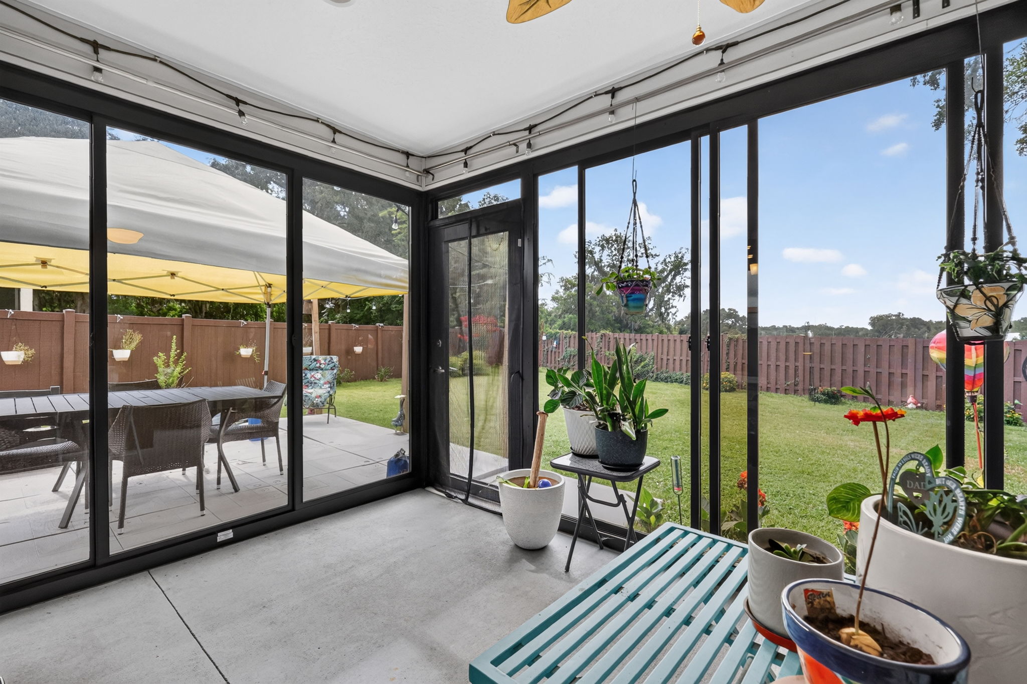 Glass-Enclosed Lanai with Patio and PRIVATE Fenced Yard