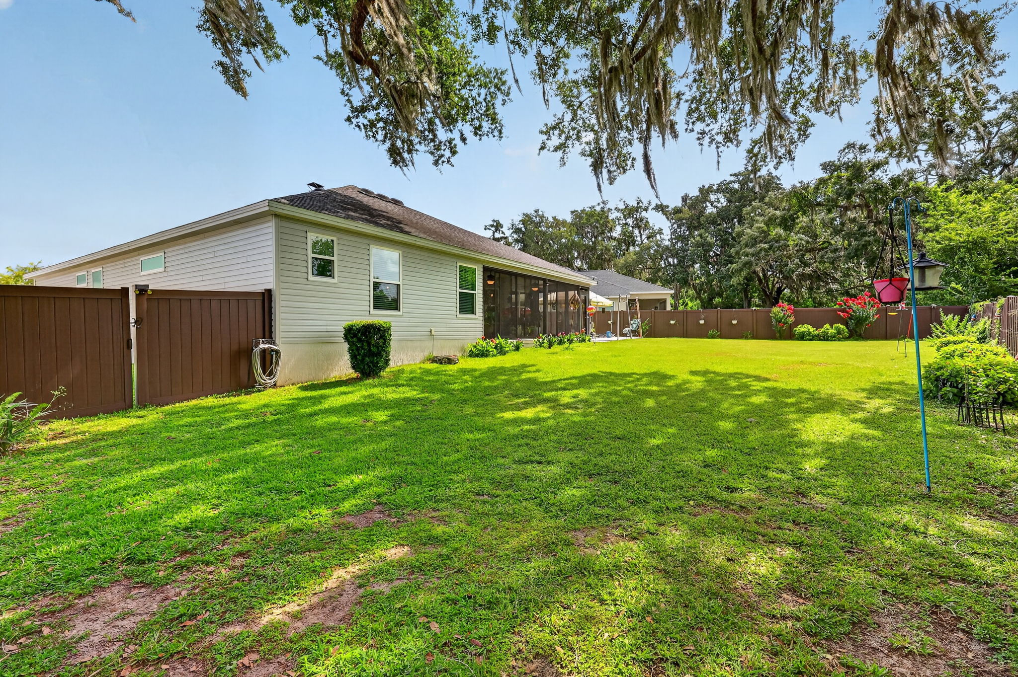Rear Elevation with PRIVATE Fully-Fenced Large Rear Yard with ROOM FOR A POOL