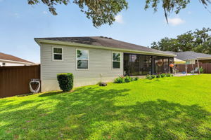 Rear Elevation with PRIVATE Fully-Fenced Large Rear Yard with ROOM FOR A POOL