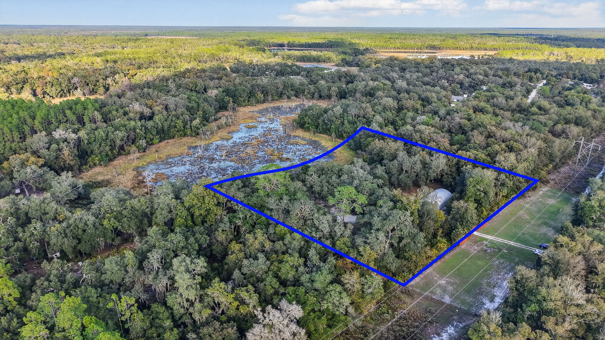 Aerial with Property Lines