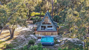 Aerial Rear Elevation with Deck and Swimming Pool