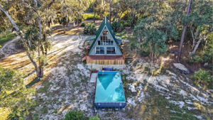 Aerial Rear Elevation with Deck and Swimming Pool