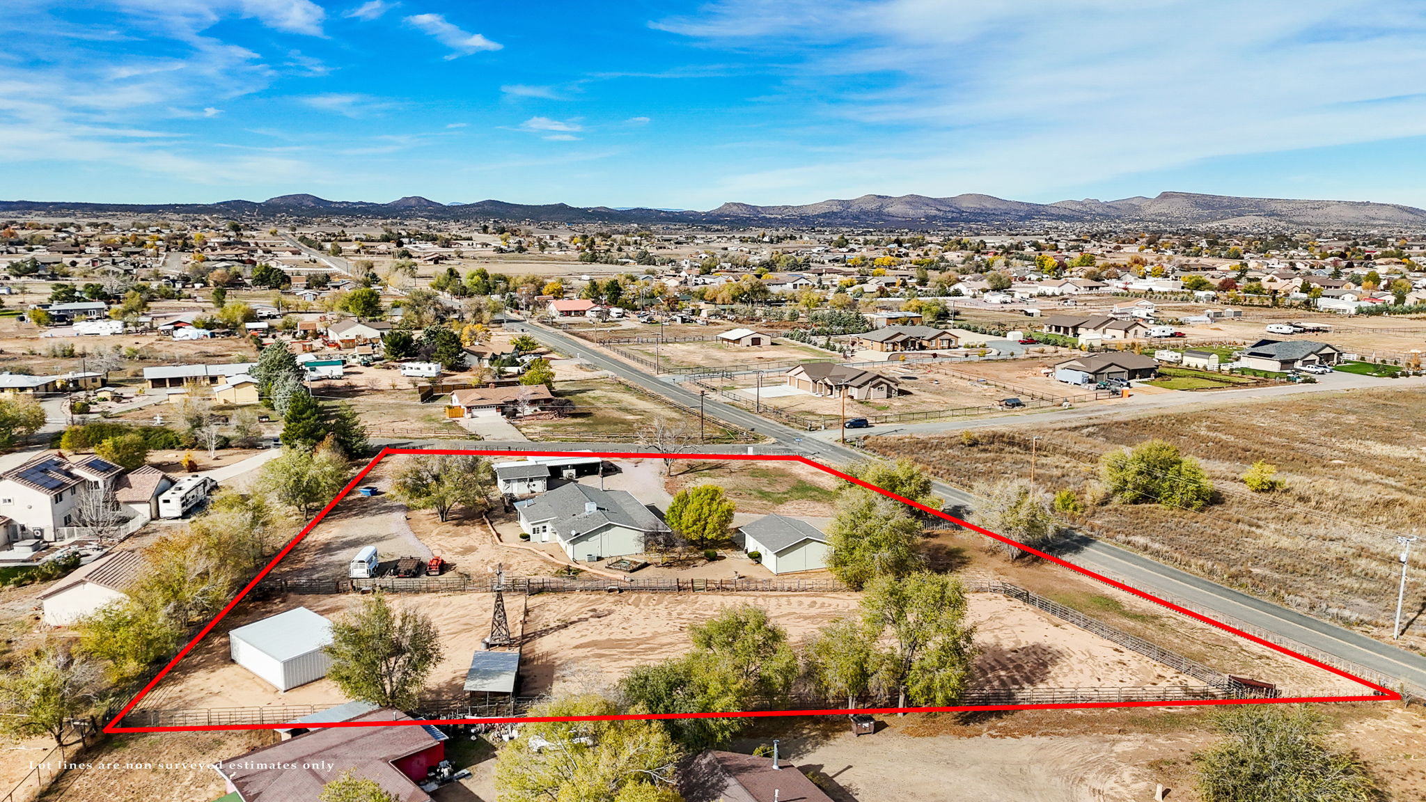 Aerial Back Side with Lot Lines