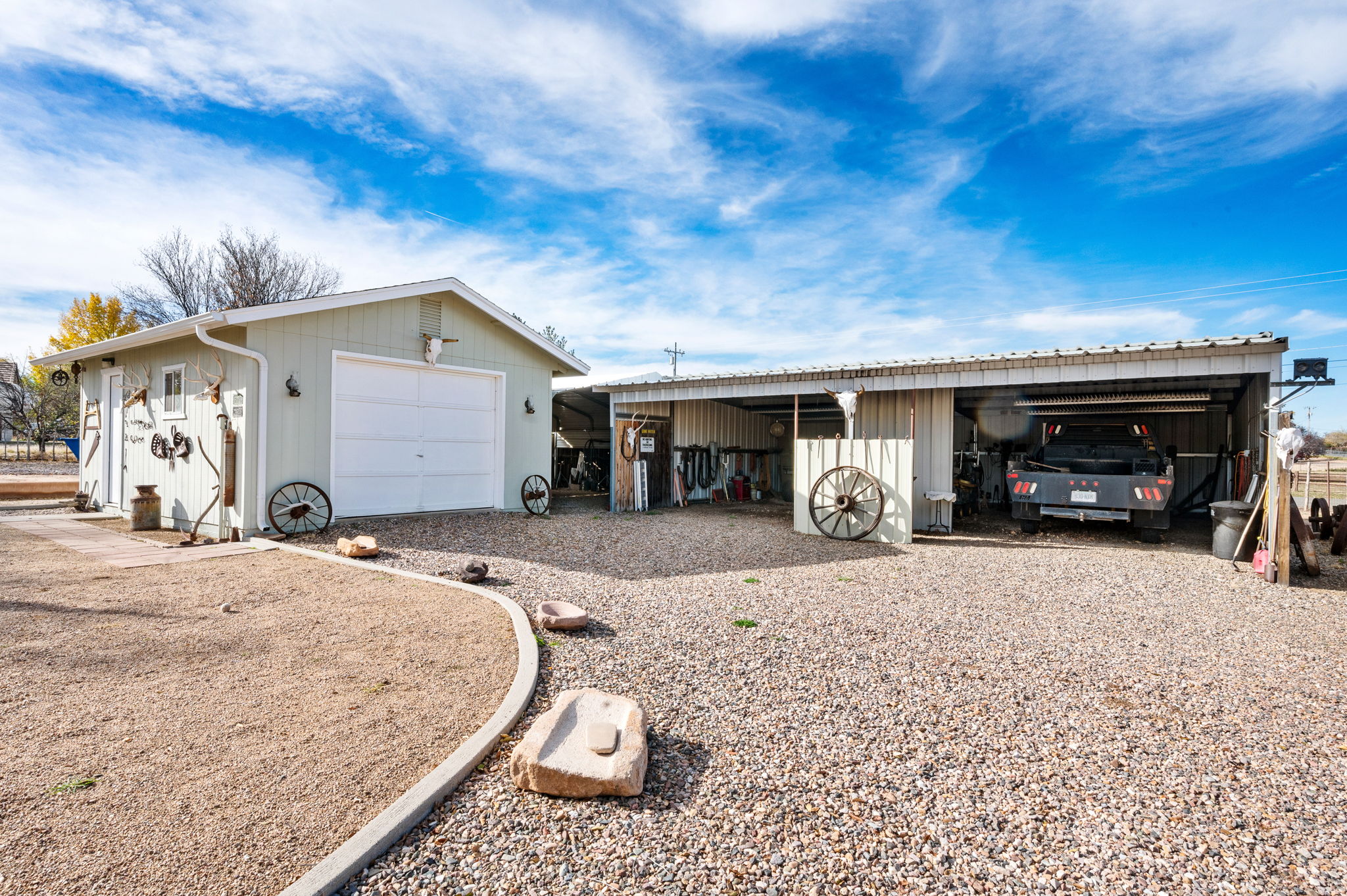 Detached Garage and Carport