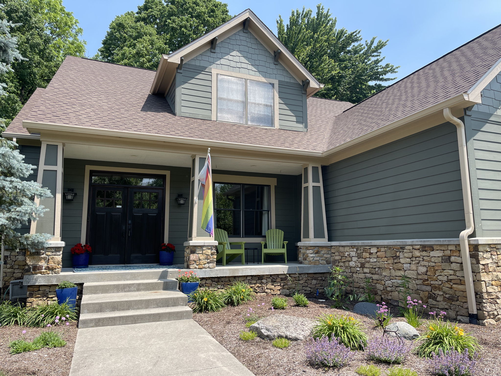 June 2025 after redoing front landscaping