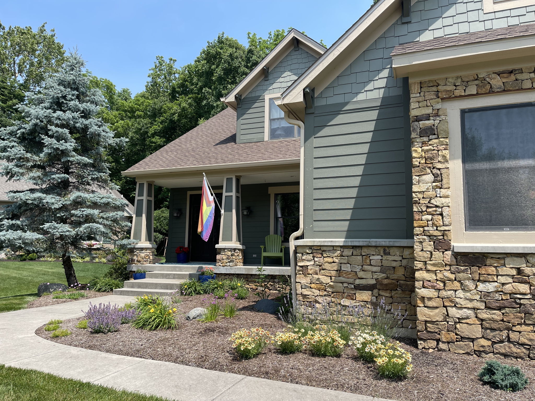 June 2025 after redoing front landscaping