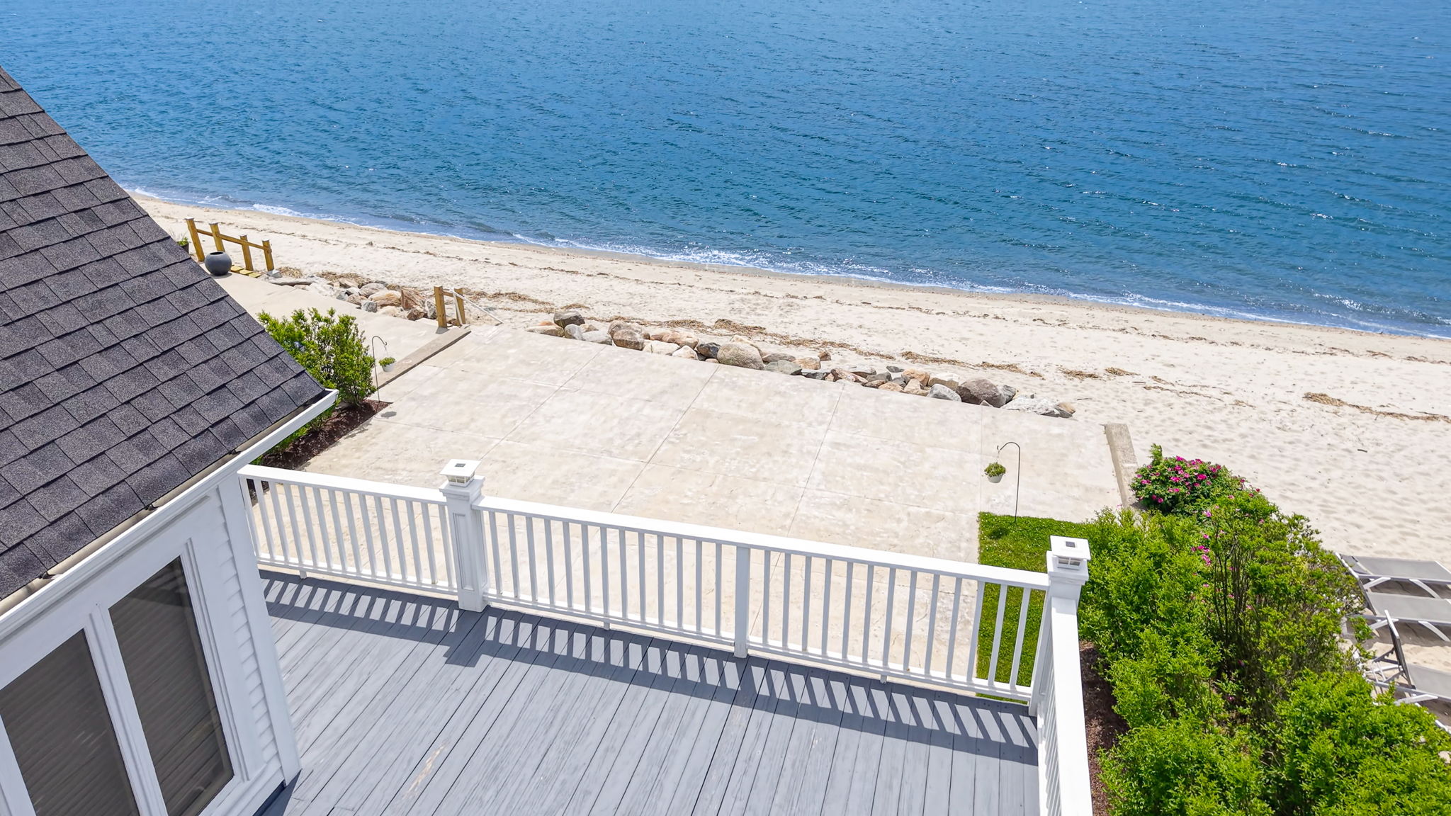 Beach and Patio view from above