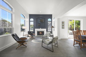 custom fireplace in front living room