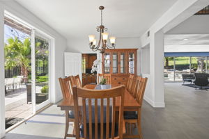dining room exiting to out door patio