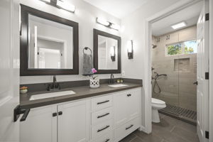 remodeled upstairs full bath