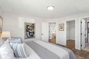 Room to spare in the primary suite—easily accommodating a seating area, workspace, or your favorite statement piece.