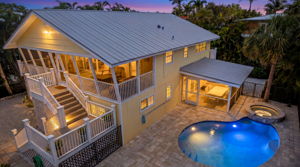 Aerial Rear Exterior - Dusk