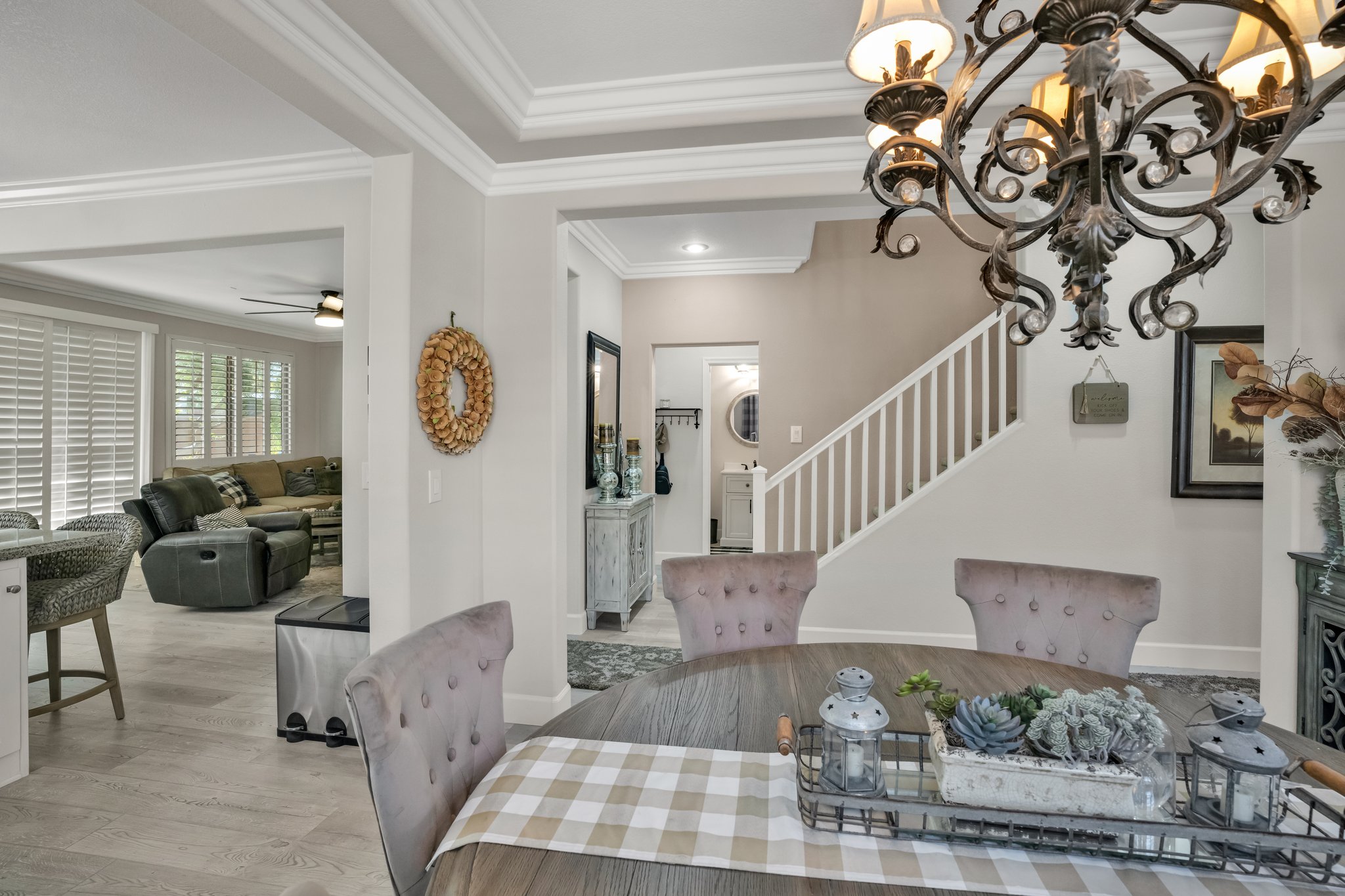 Custom Ceiling enhancements throughout