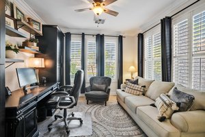 Den/Office with Shutters
