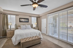 Juliet Balcony with full length window shutters