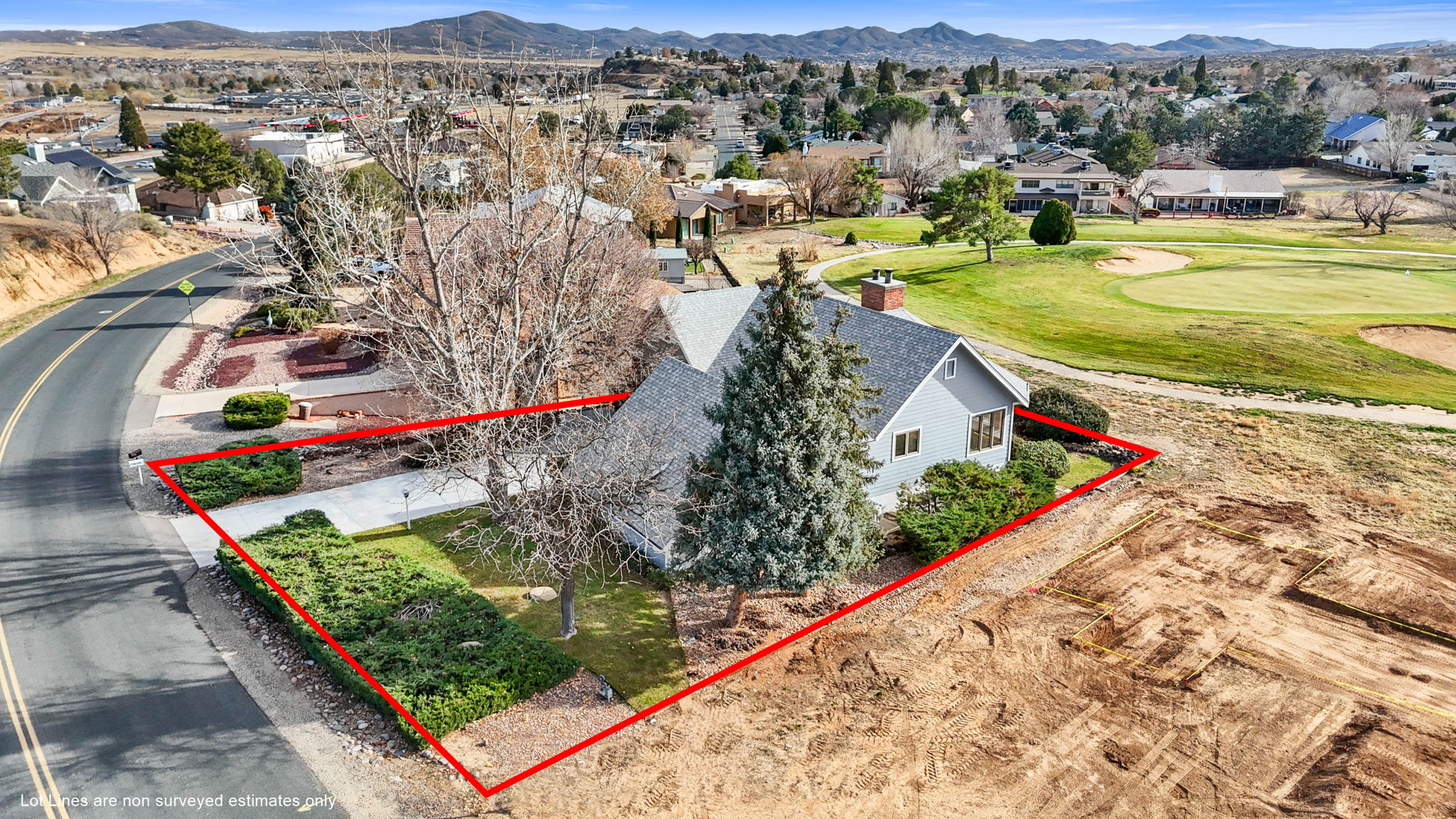 Aerial Front (1) Lot Lines