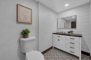 Main Floor Powder Bath with Upgrade Option to Full Bathroom