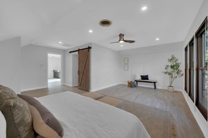 Contemporary Barn Door for Primary Bathroom