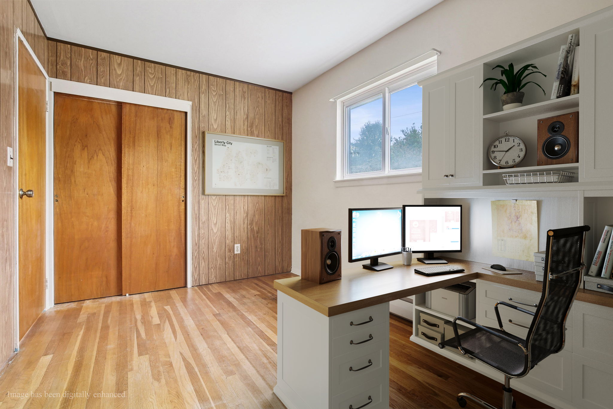 Virtually staged office or 3rd bedroom