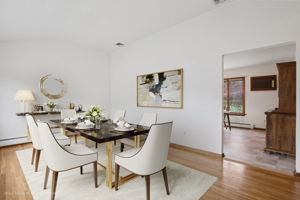Living Rm virtually staged as Dining Room