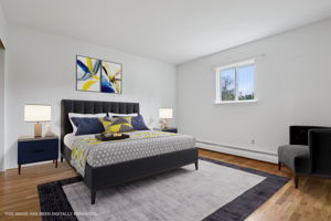 Virtually staged Primary Bedroom