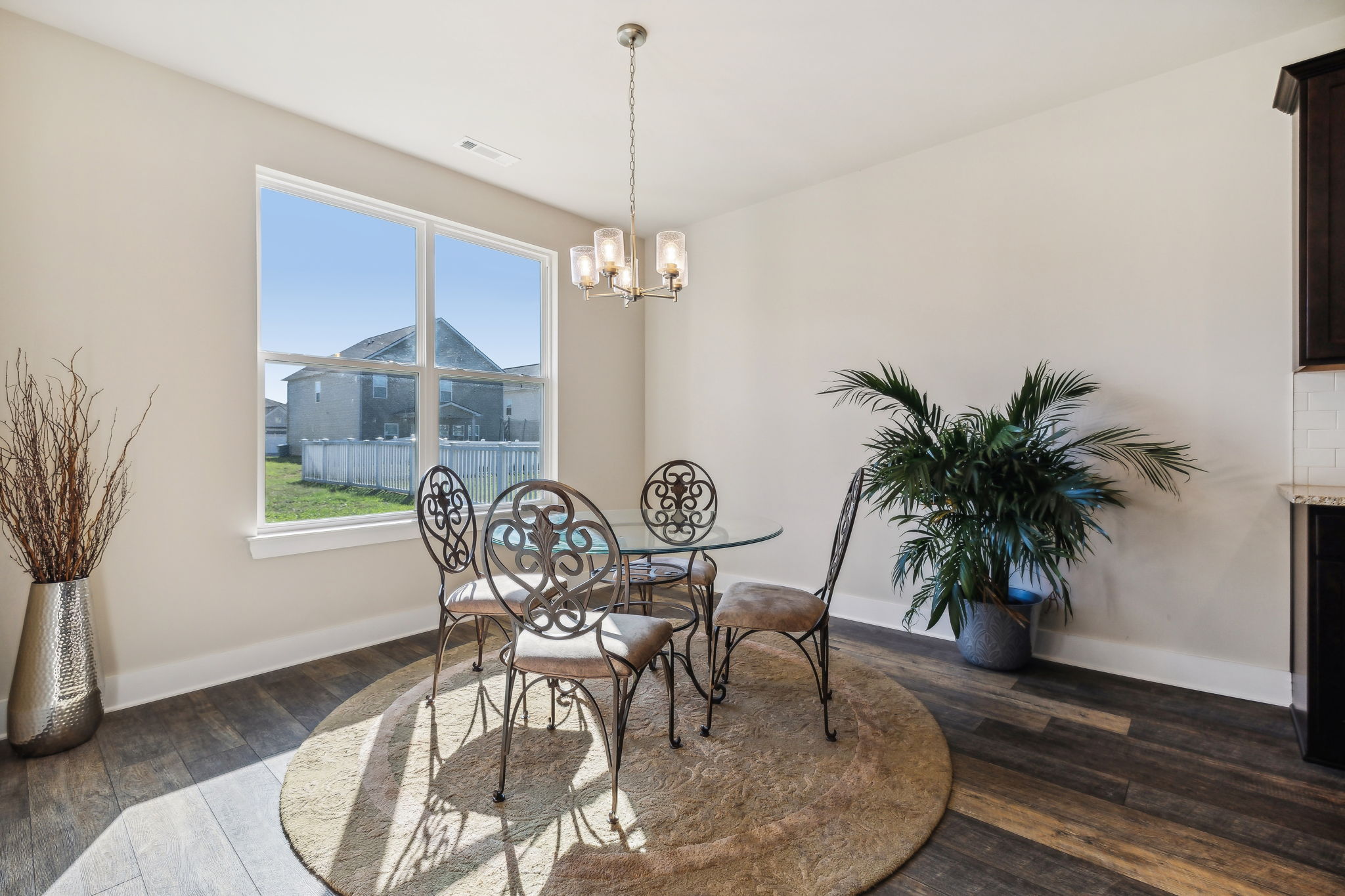 Spacious dining are with lots of natural light