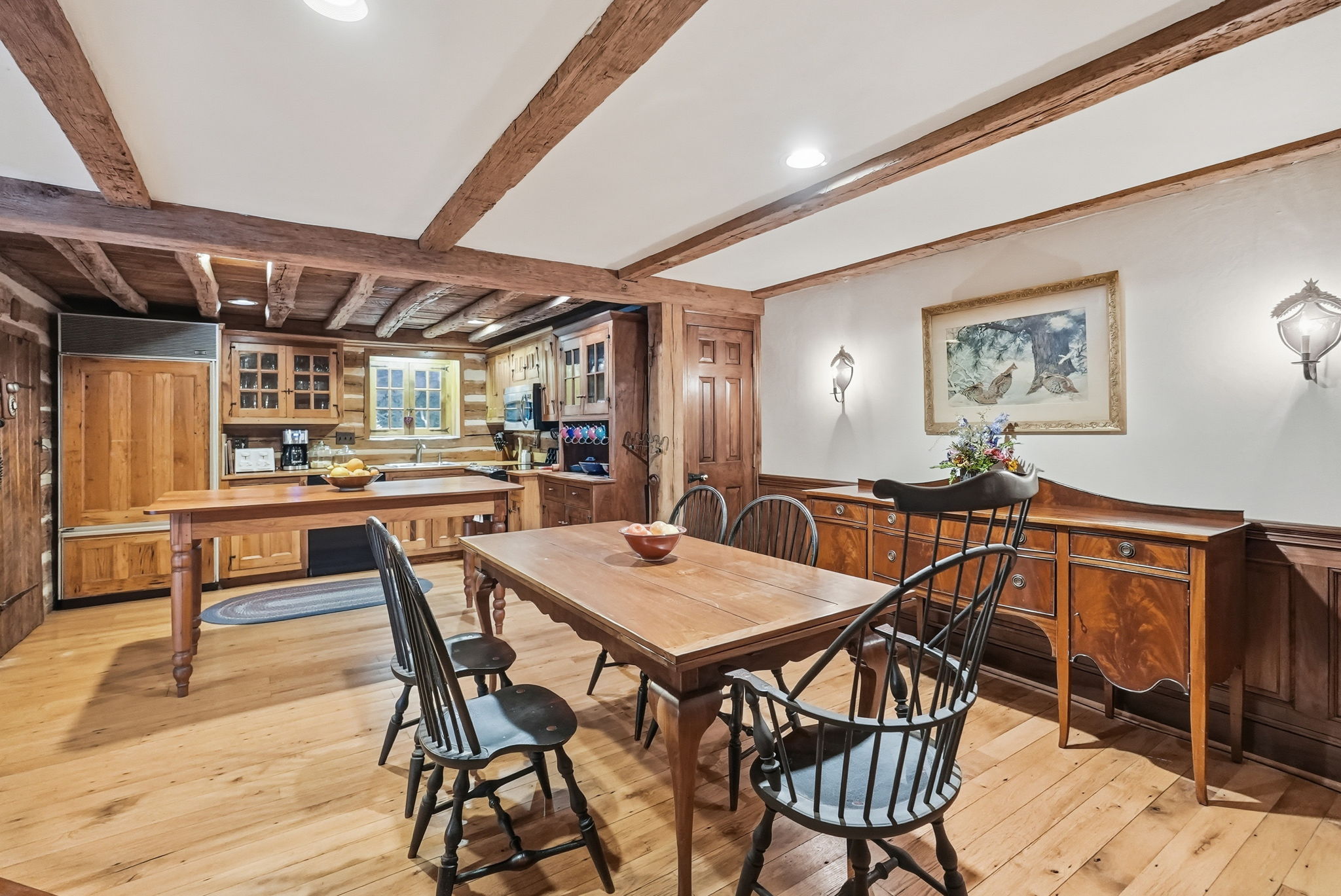 Lower level dining into kitchen