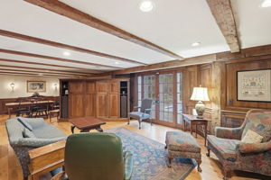 Walk out to yard and pool