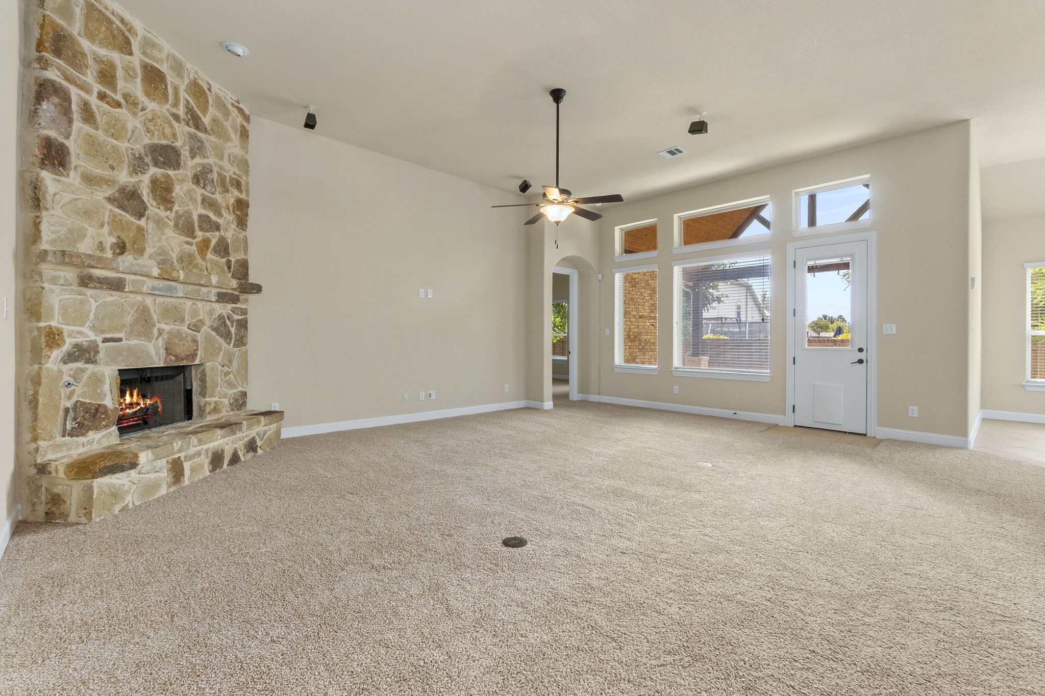 Lighted filled Living Room